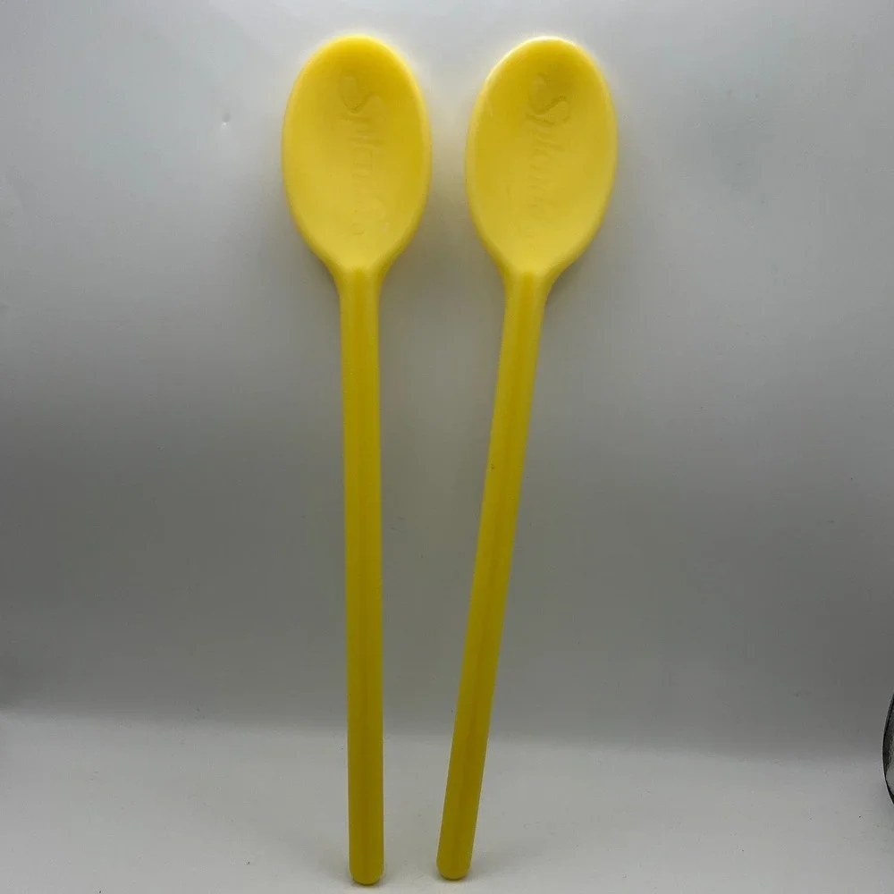 Splenda Yellow Mixing Spoon Lot of 2 Promotional Item 90s Y2K